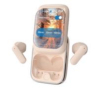 ycezw HD Audio Smart Earbuds - Cordless In-Ear Earphones, Wireless Music Accessory, Full Color Touchscreen Slider Case, Portable Listening Gear | For Travel Exercise Calls Daily Activities