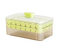 ycezw Ice Tray With Lid and Bin, Ice Maker Tray,Ice Mold Container Double Layer | With Scoop Food-Silicone Pressing Maker Container Reusable for Freezer Refrigerators