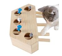ycezw Interactive Cat Toys, Wooden Cat Toys | Cat Scratching Toy, Kitten Toys, Whack Game | Fun Cat Toys, Cat Exercise Toys, Interactive Toy