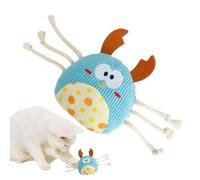 ycezw Kitten Teething Toy, Catnip Toy for Domestic Cats, Cute Catnip and Crab Plush Toys for Cats, Funny Chew Teeth and Cleaning Products