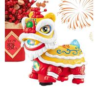 ycezw Lion Dance Electric Toy, Chinese Lion Dance Toy - Lion Car Dashboard Ornaments,Lighted Lion Ornament New Year Lion Toy