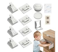 ycezw Magnetic Cabinet Locks, Magnetic Locks for Cupboards, Invisible Drawer Lock - Baby Safe Drawer Locks, Safety Cabinet Lock, Child Safe Cabinet Door Locks for