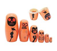ycezw Nesting Dolls for Toddler, Wood Halloween Russian Doll, Novelty Toys for Teens Girls Boys Baby Youth Women Men Family Friends Daughter Son Girlfriend