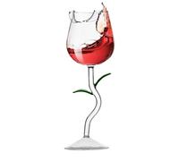 ycezw New Wine Glasses: Champagne Flutes with Heat Resistant Flowers, Creative Drinking Supplies | Elegant Wine Glass for Formal Dinner, Party, Engagement, Meeting, Wedding