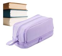 ycezw Pencil Case - School Pen Case With Large Space Pencil Case | Eraser Organizer Ruler Marker Sticky Notes Classroom Office Student, Purple, se beskrivning, Unisex