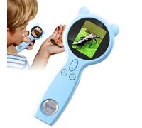 ycezw Pocket Size Microscope, Child Handheld Microscope,HD Magnifier Digital Magnifier 50x - Two lens multi-functional magnifying glass, support photo and video taking for coin collection