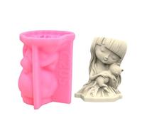 ycezw Silicone Flower Pot Mold,Silicone Flower Pot Molds - Cat Girl Succulent Pot Mold,Silicone Succulent Flower Pot Molds, Cute DIY Accessories for