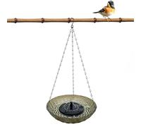 ycezw Solar Powered Bird Bath Fountains, Solar Bird Bath - Hanging Bird Station | Hummingbird Solar Fountain Bath Bubbler, Balcony Bird Bath Bowl for