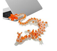 ycezw Three-dimensional Printed Articulated Dragon Toy, Articulated Articulated Dragon Toy,Animal Dragon Statue with 3D Printing Luminous in the Dark | Dragon Toy