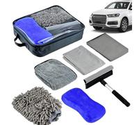 ycezw Voiture Nettoyage Kit, Voiture Lavage Détails Kit, 6X Kit D'outils De Nettoyage De Voiture, Kit D'outils De Nettoyage De Voiture, Ensemble De Nettoyage D'entretien De Voiture,