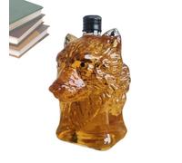 ycezw Whiskey Bottle - Wolf Creped Wine Glass | Wolf Bottle Vergue Base Fête Cuisine Et Bottle Of Glass Glass Vintage Coesthetics Co