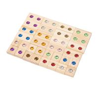 ycezw Wooden Rainbow Cube Stack Set, Colorful Tower Game | Smooth Acrylic Board, Wooden Construction with Creative Shapes for Coordination of Early Learning and Early Learning Hands