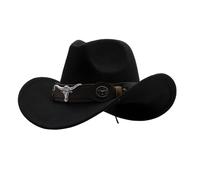 Ycfish Cowboy Hat, Western Cowboy Hat for Women Men, Black Western Rodeo Hat, Cowboys Hat for Westerns Rodeo Party Costume Accessory