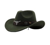 Ycfish Cowboy Hat, Western Cowboy Hat for Women Men, Military Green Westerns Rodeo Hat, Cowboys Hat for Westerns Rodeo Party Costume Accessory
