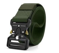 Ycfish Tactical Belt, Unisex Nylon Canvas for Men and Women, Military, Continuously Adjustable Fabric, Daily, Work, Everyday Carry Belt (Army green)