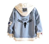 YCGL Tokyo Revengers Denim Jackets Outwear Japanese Anime Printed Fashion Hoodie Hip Hop Patchwork Streetwear Autumn Winter