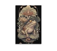YCGYMX Animal Poster Anime Style, Ferocious Frog Poster Decorative Painting Canvas Wall Posters And Art Picture Print Modern Family Bedroom Decor Posters 08x12inch(20x30cm)