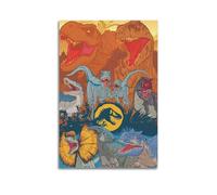 YCGYMX Animal Poster Painting Style, Various Types of Dinosaurs Poster Decorative Painting Canvas Wall Posters And Art Picture Print Modern Family Bedroom Decor Posters 12x18inch(30x45cm)