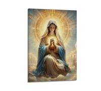 YCGYMX Christian Poster Holy Beauty Virgin Mary Engaging Decorative Painting Canvas Wall Posters for Bedroom Artistic Pictures Prints Modern Family 08x12inch(20x30cm)