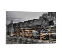 YCGYMX Landscape Poster Cloudy, Moving Train Poster Decorative Painting Canvas Wall Posters And Art Picture Print Modern Family Bedroom Decor Posters 08x12inch(20x30cm)