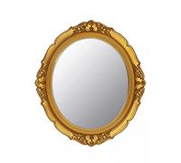 YCHMIR Decorative Mirror Hanging Mirror 37.6 x 33.3 cm Oval Gold