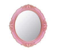 YCHMIR Pink Decorative Mirror Vintage Hanging Mirror 37.6 x 33.3 cm Oval