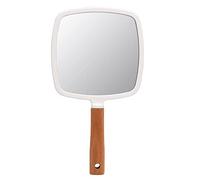 YCHMIR Small Wooden Hand Mirror - 14 x 25.4 cm (White Square)