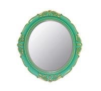 YCHMIR Vintage Mirror Hanging Mirror 37.6 x 33.3 cm Oval Green