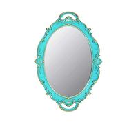 YCHMIR Vintage Small Wall Mirror 37 x 25.4 cm Oval Blue