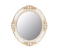 YCHMIR White Decorative Mirror Vintage Hanging Mirror 37.6 x 33.3 cm Oval