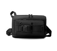 YChoolco Men Tactical Sling Bag Crossbody Shoulder Bag with Hanging Rope Cable Hole Adjustable Chest Bag for Hiking Camping Fishing(Balck)