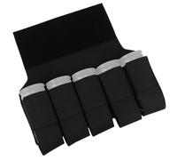 YChoolco Tactical 40MM Bullet Pouch for M203 Launcher | 5 Round MOLLE Compatible Airsoft Accessory with Hook and Loop | Quick Access Field Ready Storage Bag(Black)
