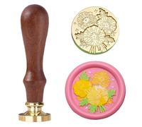 Ychostamp Flower Wax Seal Stamp - Anemone Sealing Wax Stamp, Elegant Botanical Floral Design for Wedding Invitations, Letters & Crafts