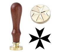 Ychostamp Maltese Cross Wax Seal Stamp - Jesus Cross Sealing Wax Stamp, 0.98 Inch/25mm Removable Brass Holy Cross Seal for Envelopes, Special Theme Parties