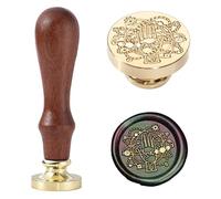 Ychostamp Mystical Wax Seal Stamp, Cosmic Hand Sealing Wax Stamp, Celestial Orbit Design with Planets & Mystical Palm for Astrology, Witchcraft