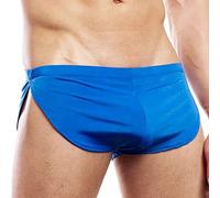 YCHSXAIZ Mens Low Rise Split Shorts Exotic Short Lounge Boxers Color Solid Blue Size L