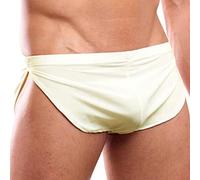 YCHSXAIZ Mens Low Rise Split Shorts Exotic Short Lounge Boxers Color Solid White Size L