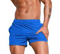 YCHSXAIZ Men's Workout Shorts 5" Lightweight Athletic Shorts Quick Dry Color Blue Size XL