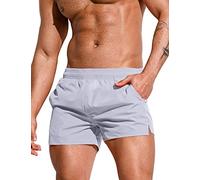 YCHSXAIZ Men's Workout Shorts 5" Lightweight Athletic Shorts Quick Dry Color Grey Size L
