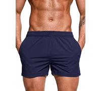 YCHSXAIZ Men's Workout Shorts 5" Lightweight Athletic Shorts Quick Dry Color Navy Blue Size XXL