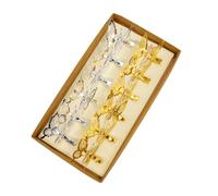 YCHTEWY-12 PCS 3D Moving Butterfly Hair Clips Metal Gold Moving Wings Butterfly Hair Accessories Hair Clips Barrette for Women and Girls (E Silver/Gold)