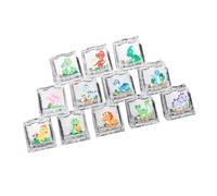 YCHUCH 12PCS Waterproof LED Glowing Ice Cubes Block For Bath Fun Cartoon Theme Light Up Toy Cube Kids Family Holiday Activity LED Ice Block Bath Glow Cubes
