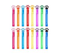 YCHUCH 16pcs Paws Form Blowing Sticks Small Kids Tool with Solution for Garden Activities Safe PVC Bubble Blowing Toy