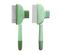 YCHUCH 2PCS Dog Grooming Stainless Steel Self-Cleaning Comb with Row Teeth for Shedding & Hair Maintenance Deshedding Brush for Pet Grooming