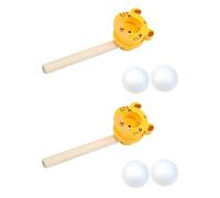 YCHUCH 2Pcs Wood Ball Blowing Game Toy for Children Enhancing Fine Motor Skill Learning Breath Training for Lung Capacity Kids Blowing Ball
