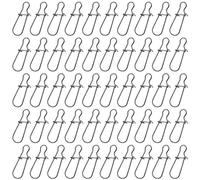 YCHUCH 50Pcs Fishing Lures Connector High Strength Snapping Swivels Hook Pin Easy Hook High Strength Snapping Swivels Accessories