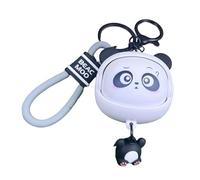 YCHUCH Artistic Rotating Panda Phone Strap Accessory Switchable Face Expression Practical Keychain Design Multiple Option Rotating Face Cartoon Phone Strap Keychain