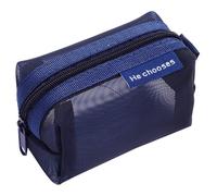 YCHUCH Classical Geometrical Nylon Organizers Multi Use Zippered Case for Writing Tools Accessories Storage Multi Functional Pencil Case