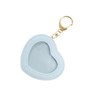 YCHUCH Creative Heart Designs Badge Holder Keychain Anime Pendant PU Leather Protector Bag For Campus Life And Social Event Easy Install Remove