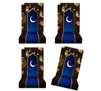 YCHUCH Elastic Middle Eastern Print Chair Covers Washable Polyester For Festive Dining & Home Celebrations Festival Dining Chair Cover